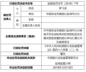 违规办理动产抵押担保业务 农发行盐城分行遭罚170万